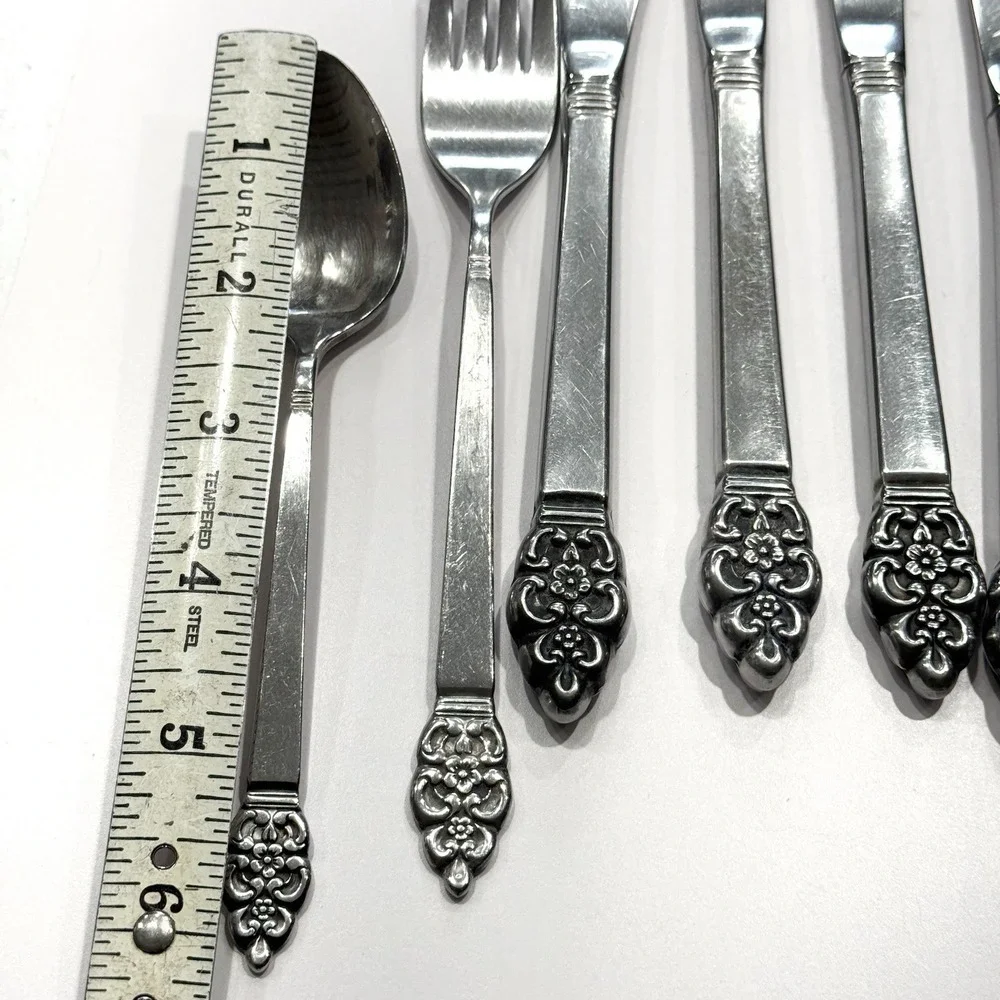 Oneida ONEIDACRAFT Deluxe NORDIC CROWN Set Of 15 Stainless MCM Flatware